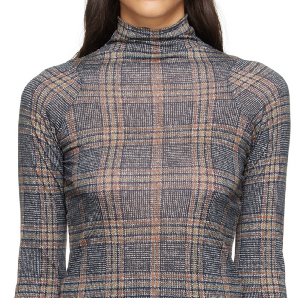 rag & bone Multicolor Plaid Turtleneck